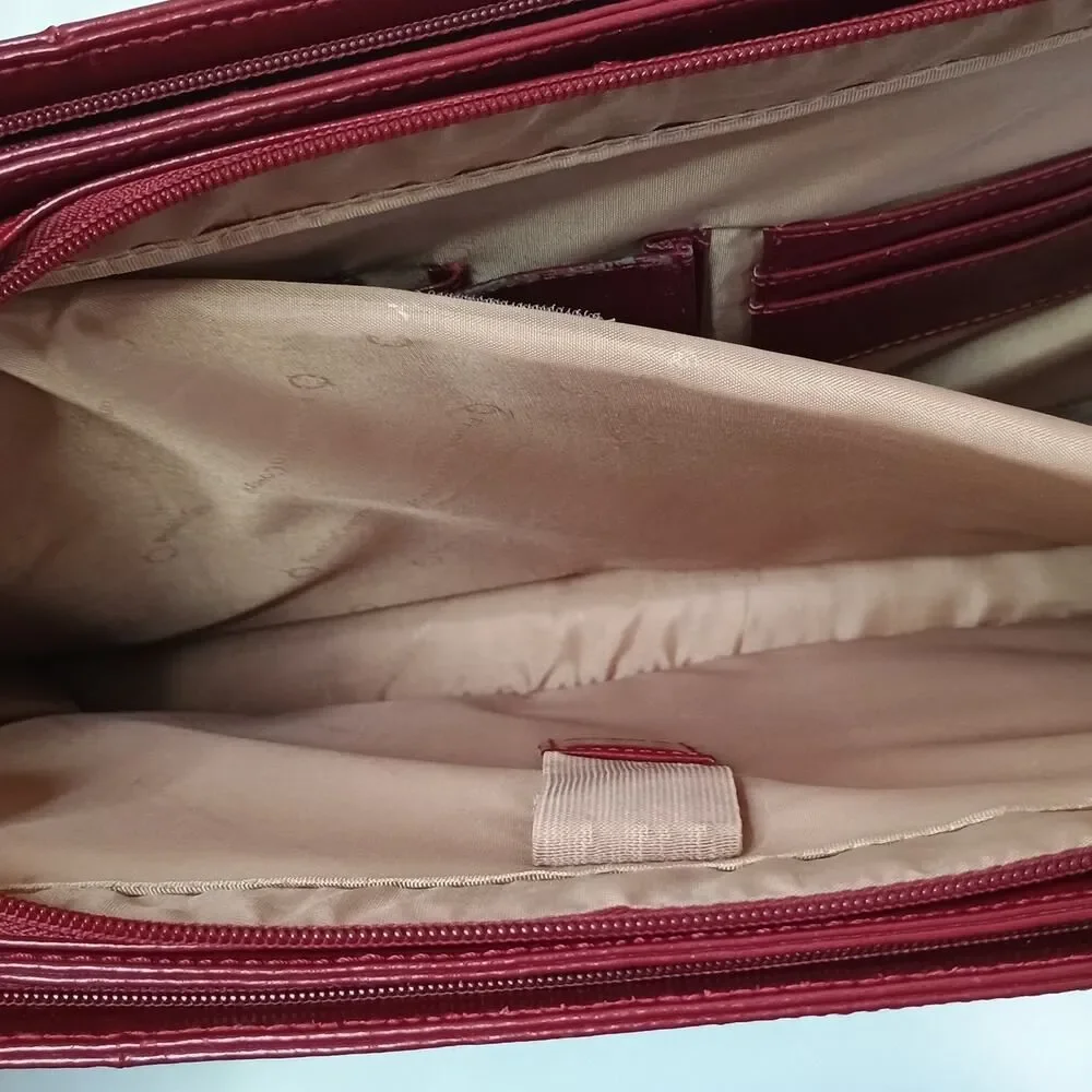 Franklin Covey Burgundy Business Laptop Work Tote Bag Organizer Discontinued
